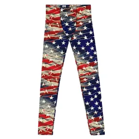 Patriotic Men's Leggings - American Flag Print, Athletic Fit, 4th of July, Durable - Perfect for Workouts & Casual Wear