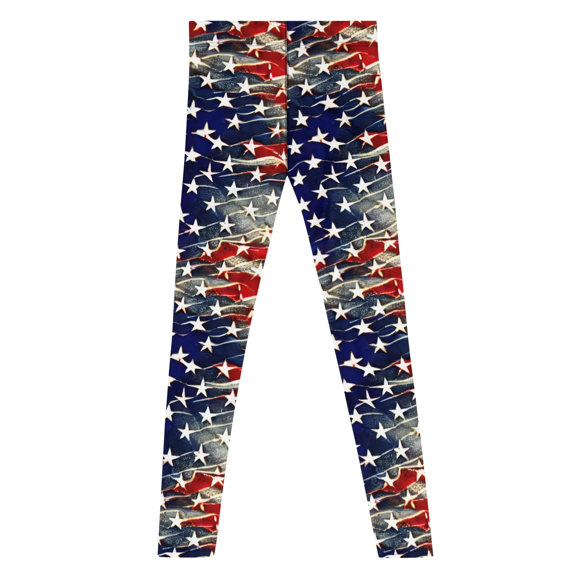 Patriotic Men's Leggings - American Flag Print, Athletic Fit, 4th of July, Durable - Perfect for Workouts & Casual Wear