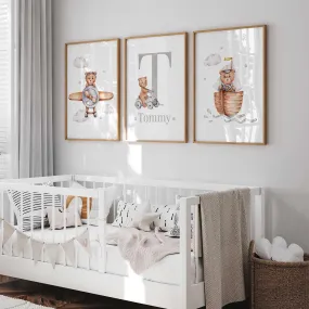 Personalised Boys Teddy Bears Prints