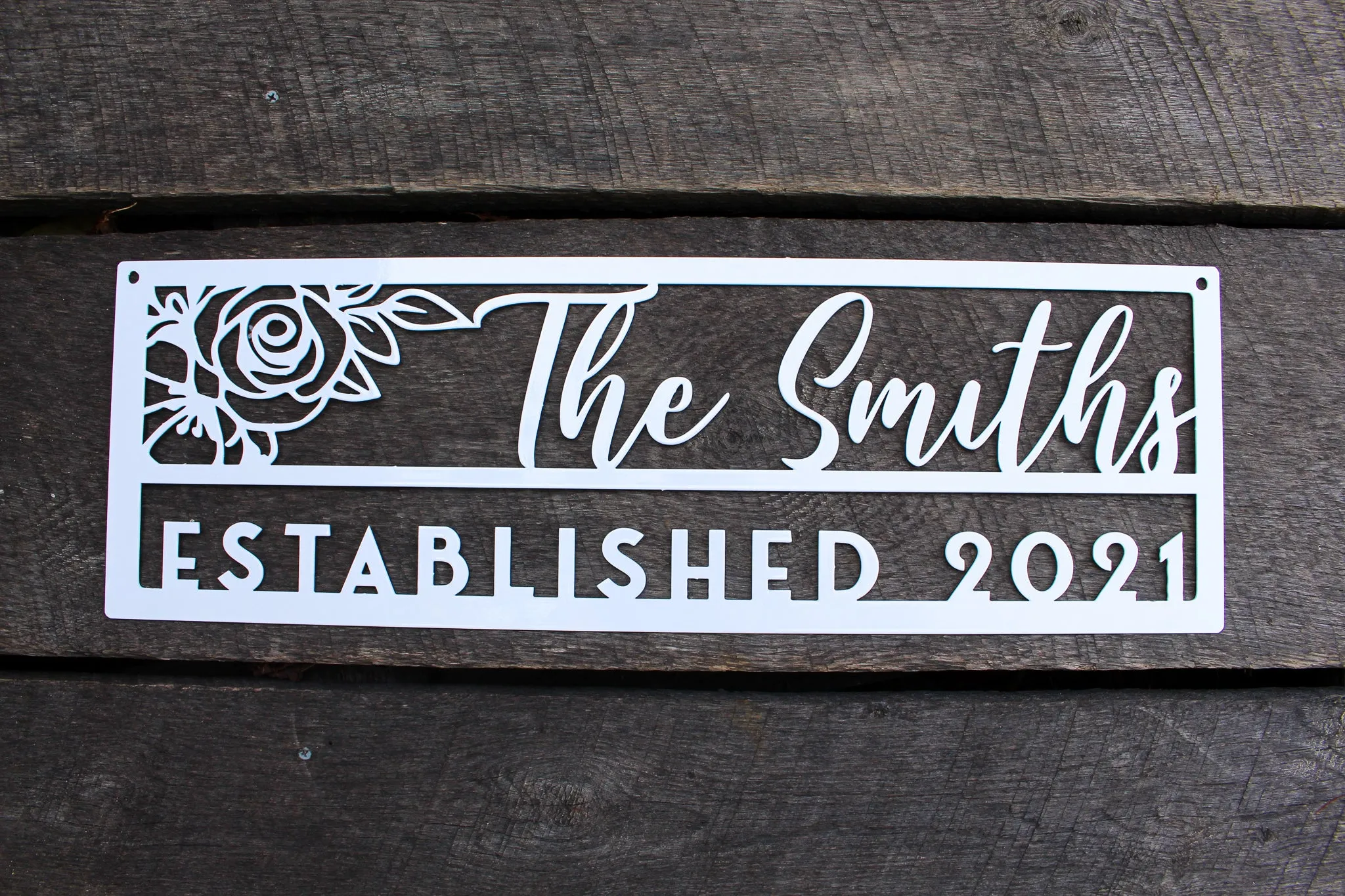 Personalized Wedding Gift - Custom Anniversary Metal Sign - Elegant