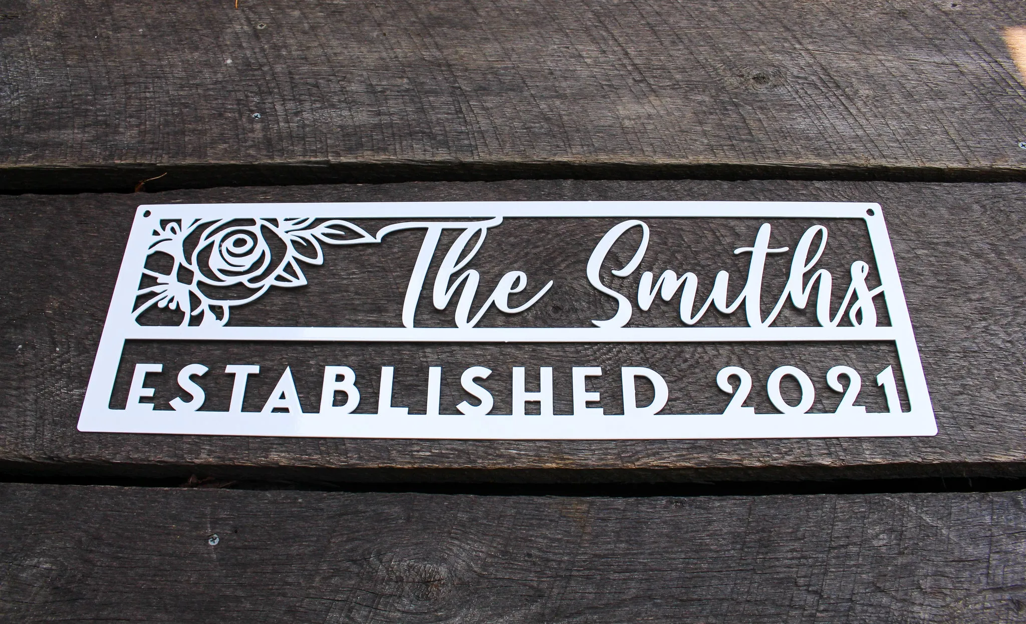 Personalized Wedding Gift - Custom Anniversary Metal Sign - Elegant