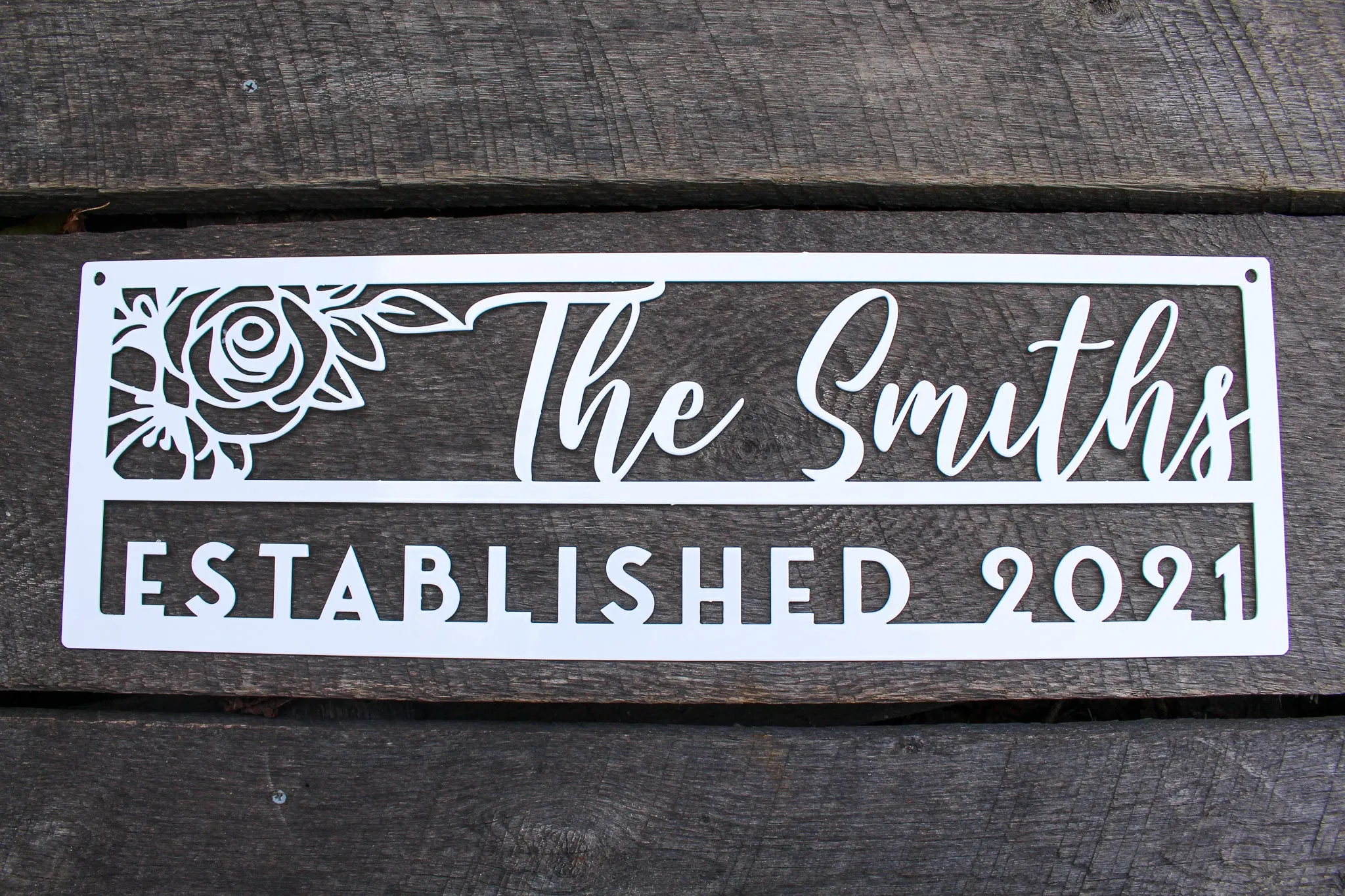 Personalized Wedding Gift - Custom Anniversary Metal Sign - Elegant