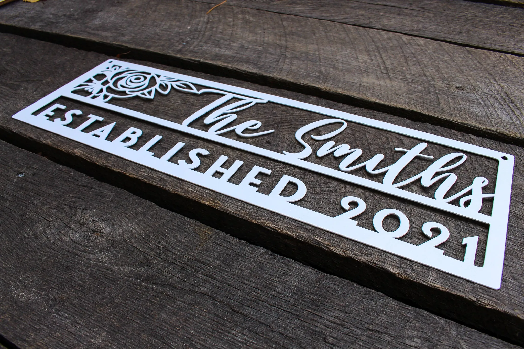 Personalized Wedding Gift - Custom Anniversary Metal Sign - Elegant