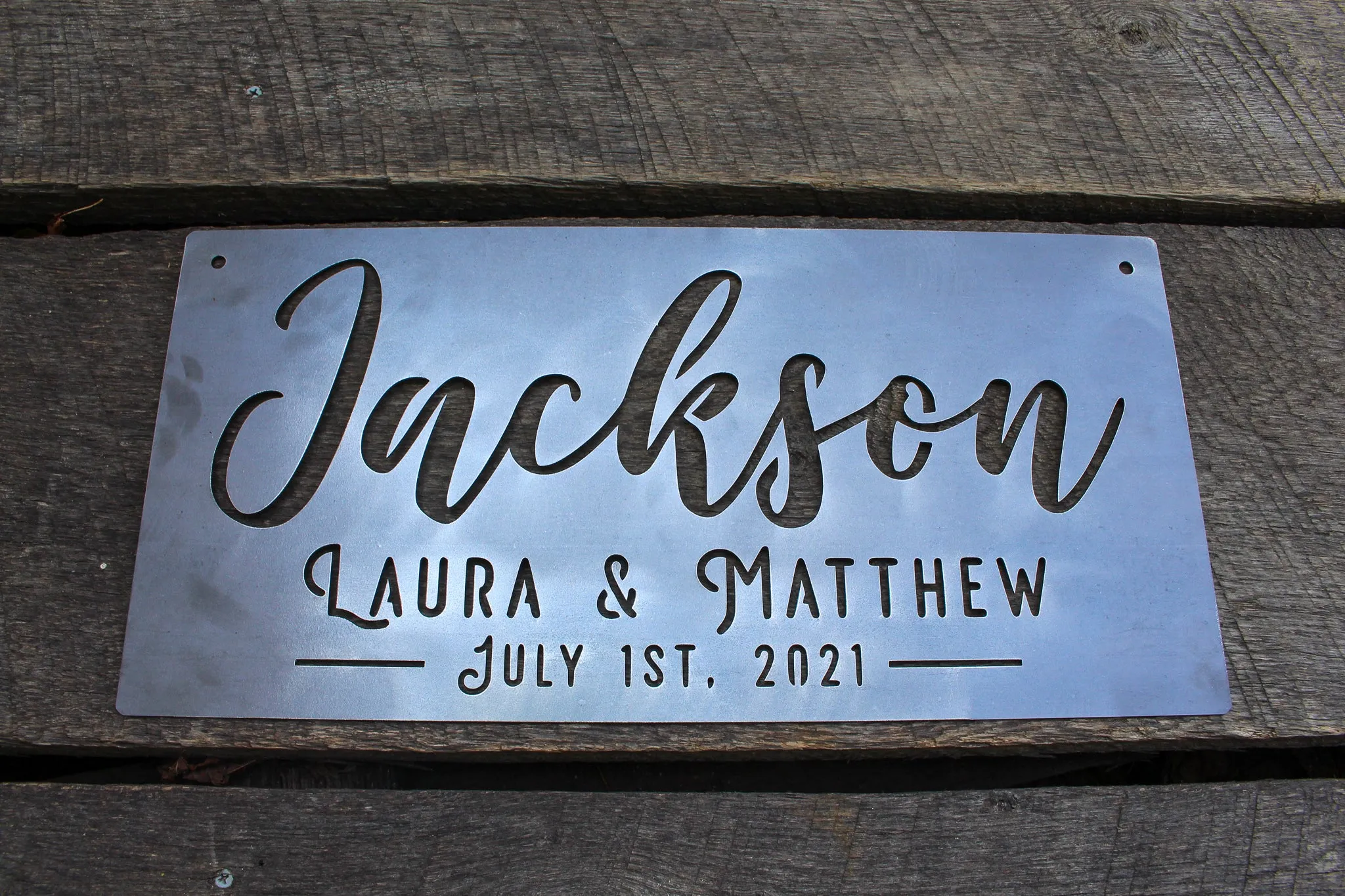 Personalized Wedding Gift - Custom Name and Date Sign - Wedding Display