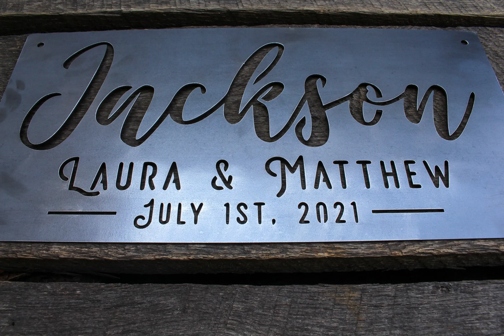 Personalized Wedding Gift - Custom Name and Date Sign - Wedding Display