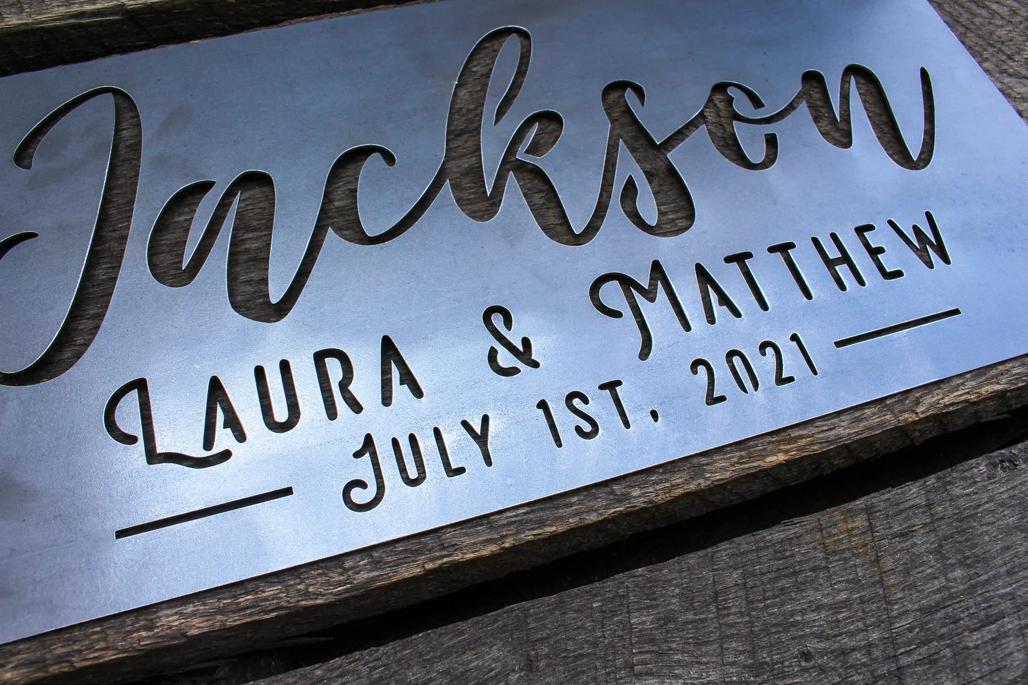 Personalized Wedding Gift - Custom Name and Date Sign - Wedding Display