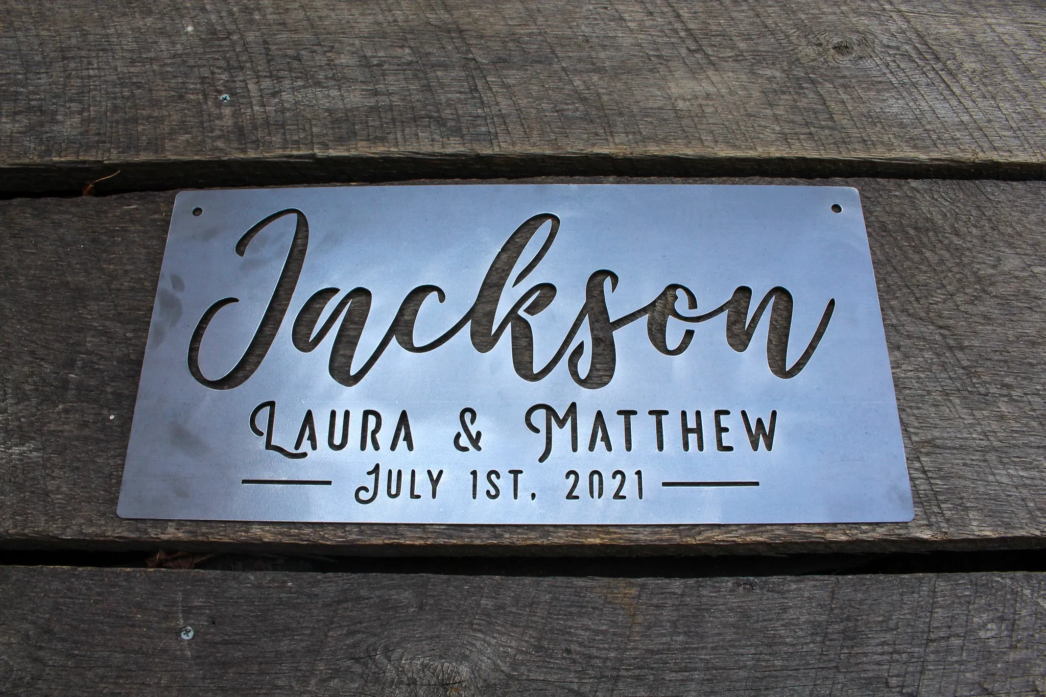 Personalized Wedding Gift - Custom Name and Date Sign - Wedding Display