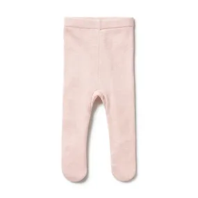 Pink Knitted Legging with Feet