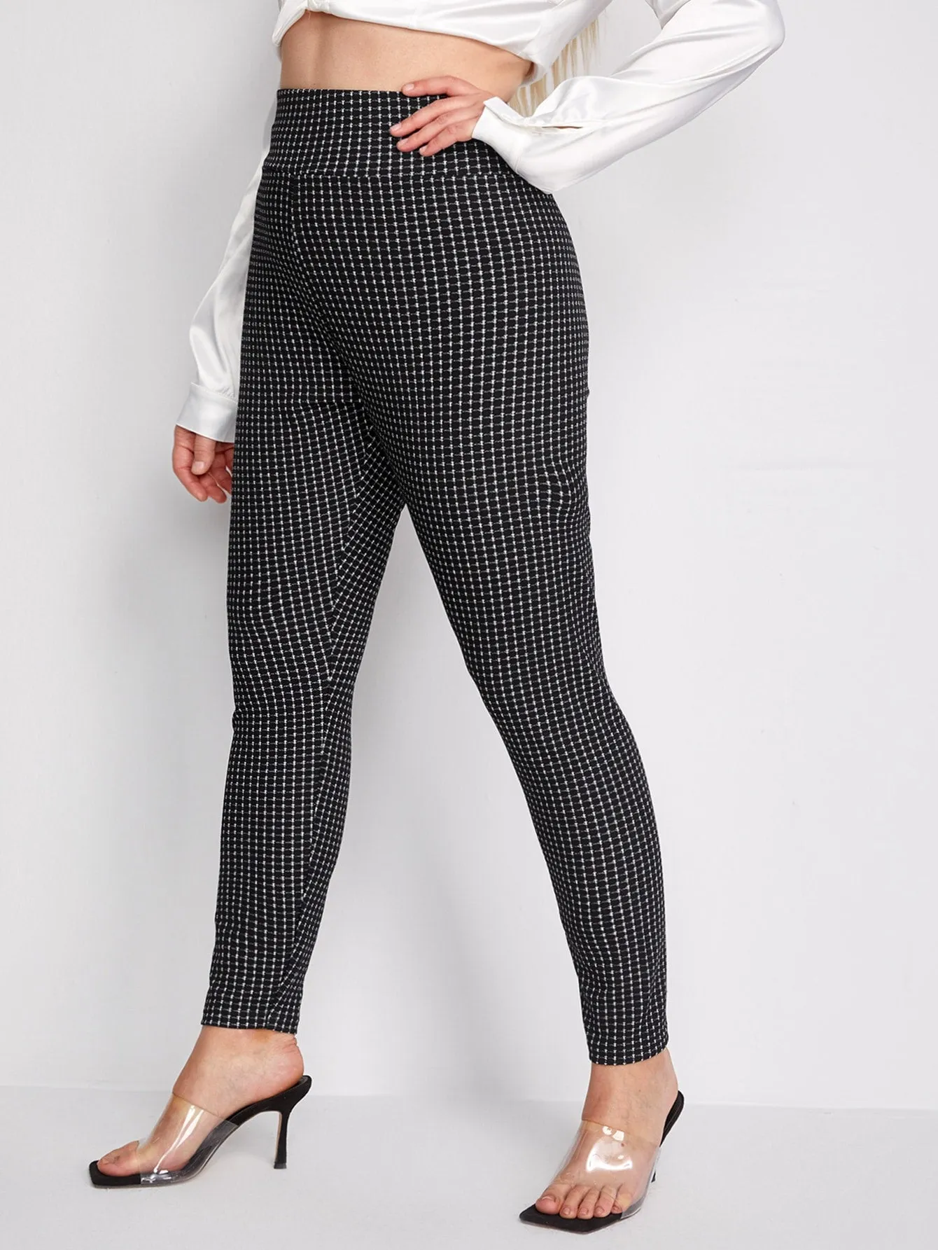 Plaid Long Plus Size Leggings