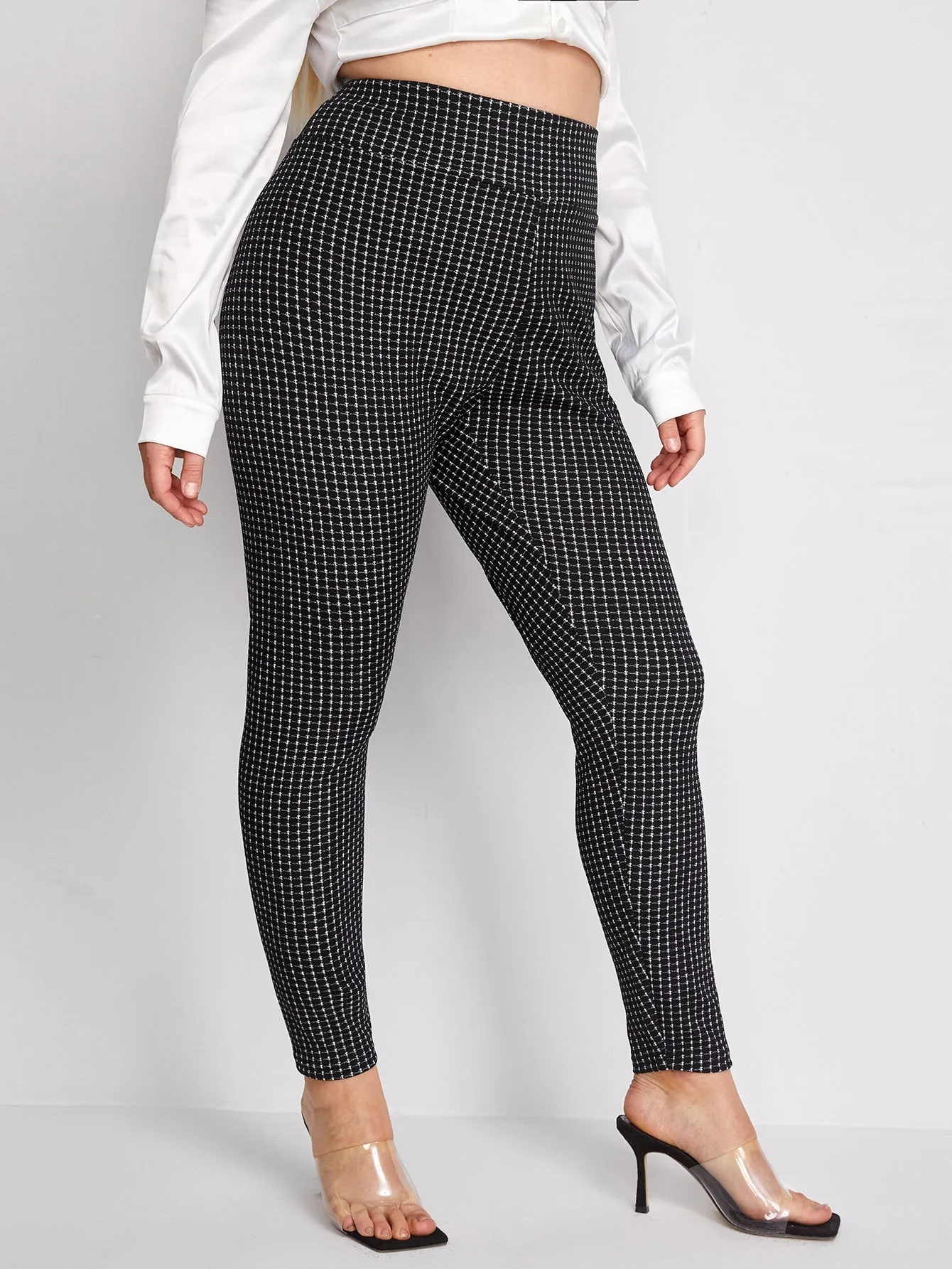 Plaid Long Plus Size Leggings