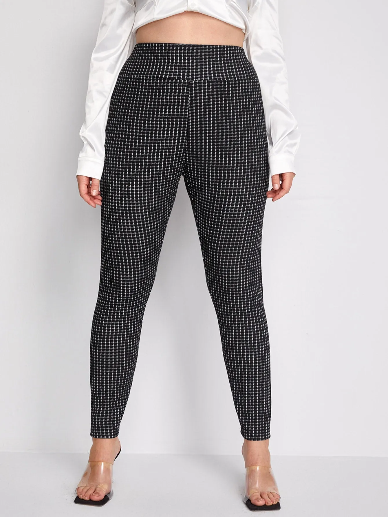 Plaid Long Plus Size Leggings