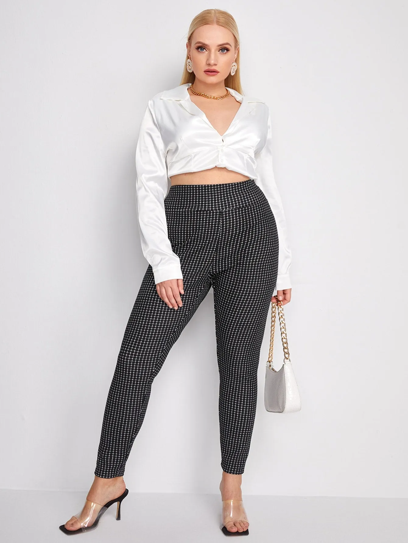 Plaid Long Plus Size Leggings