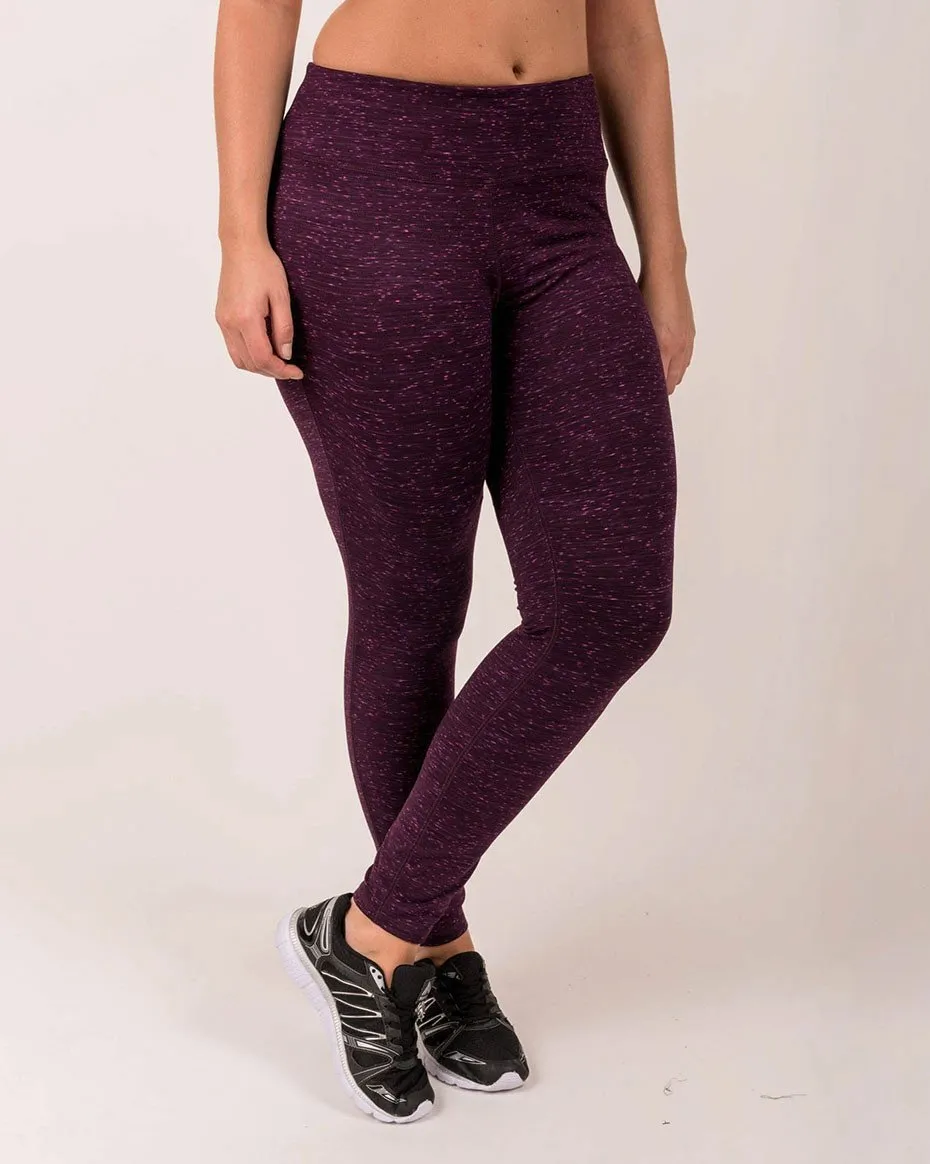 Plus Space Dyed Printed Fitted Yoga Pants