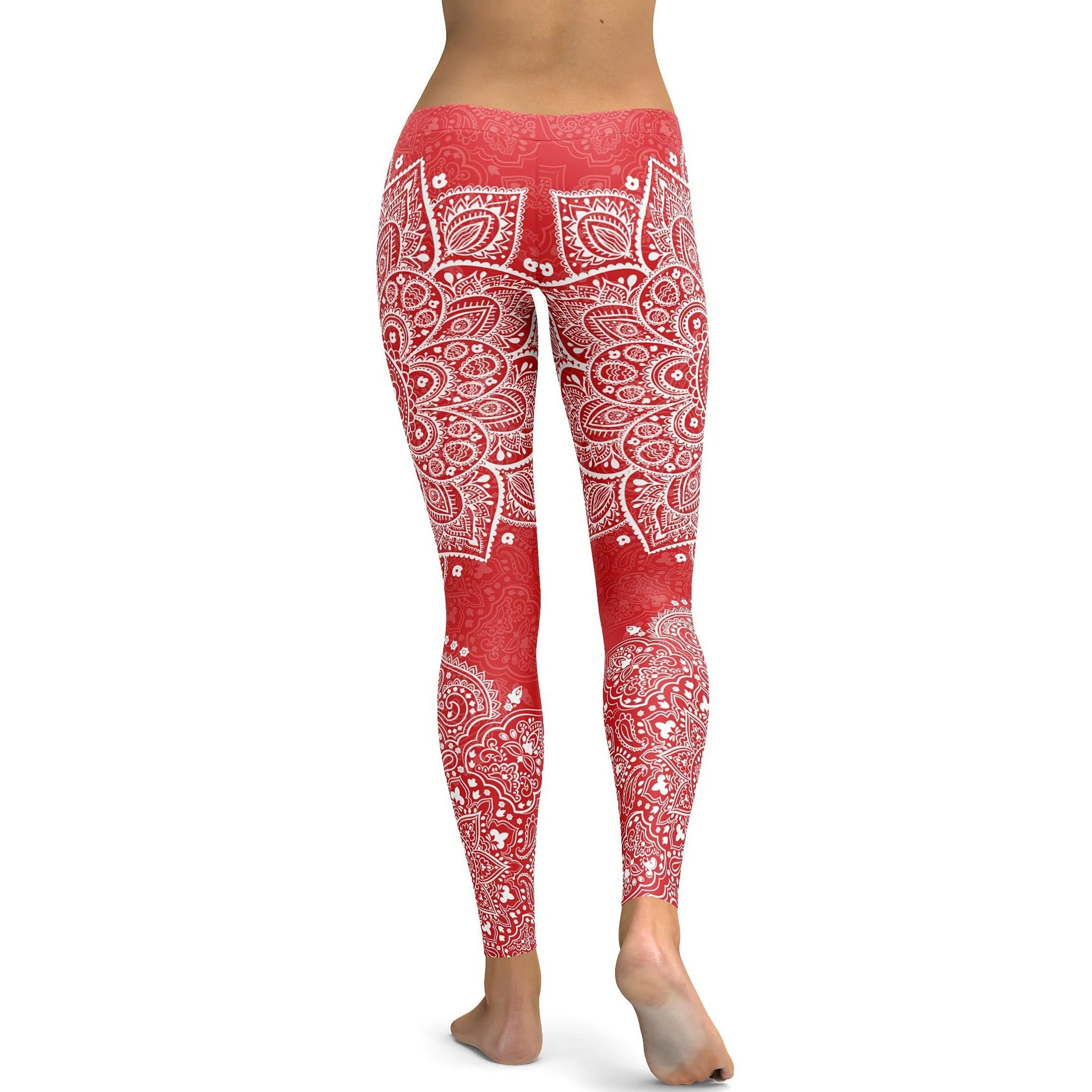 Red Mandala Leggings