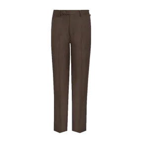 Regular Fit Boys School Trousers - Brown