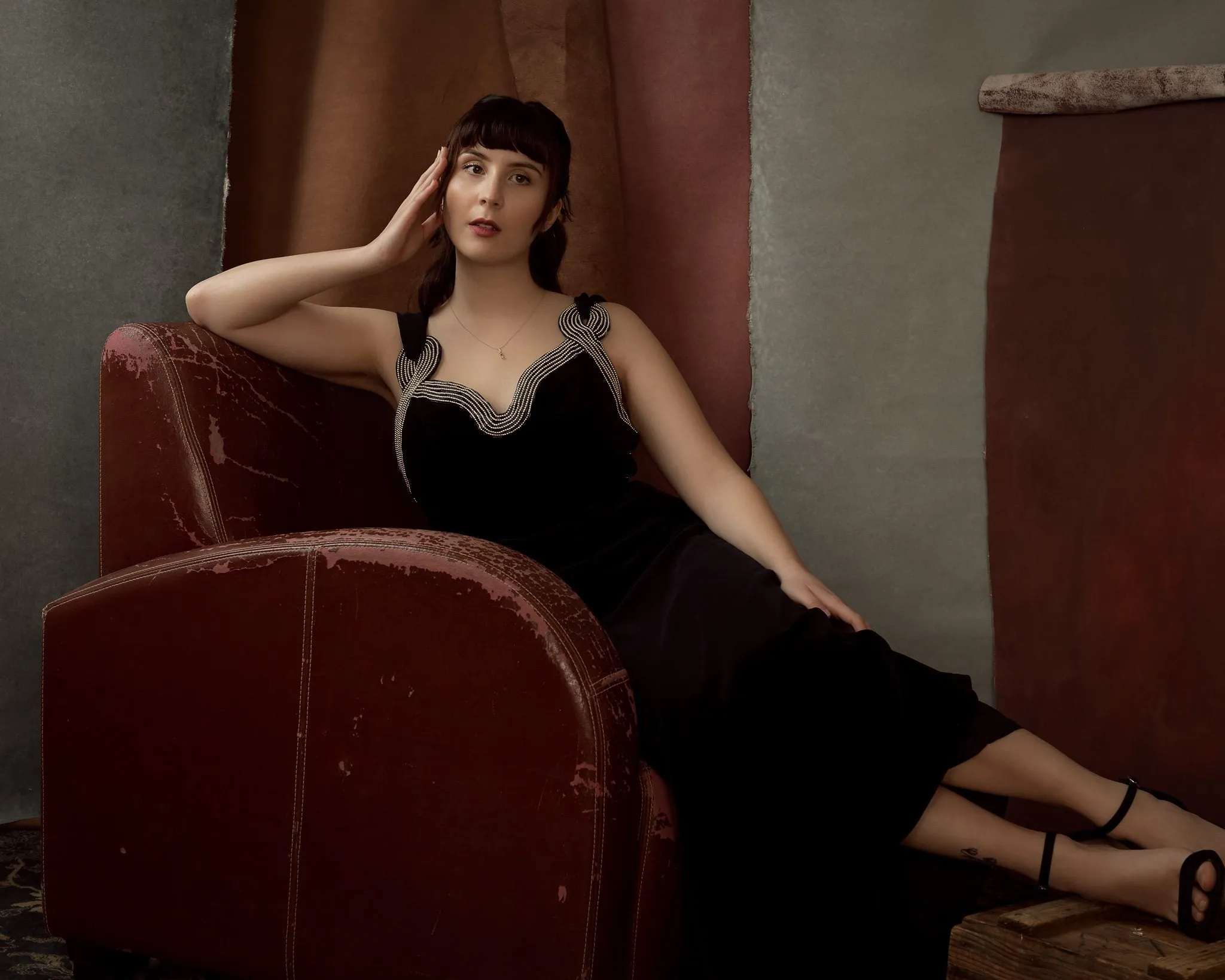 RENT Vintage Black Velvet Cocktail Dress