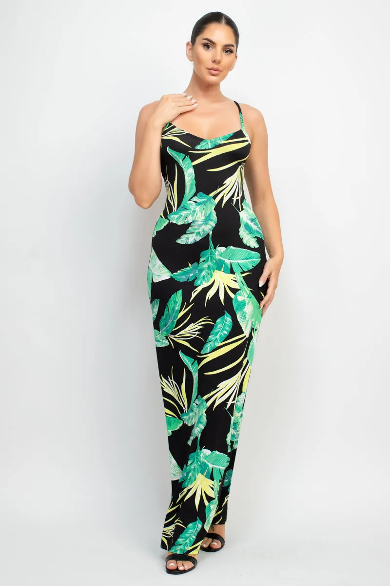 Scoop Tropical Print Maxi Dress - 6 colors