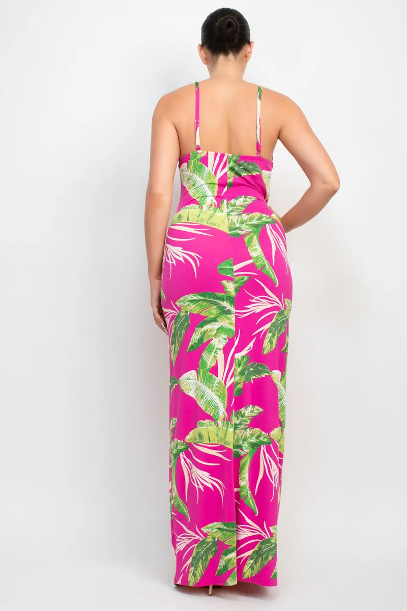 Scoop Tropical Print Maxi Dress - 6 colors