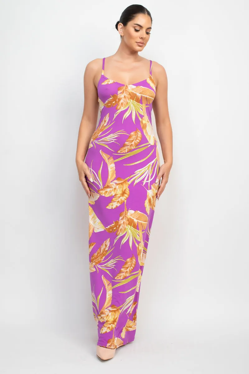 Scoop Tropical Print Maxi Dress - 6 colors