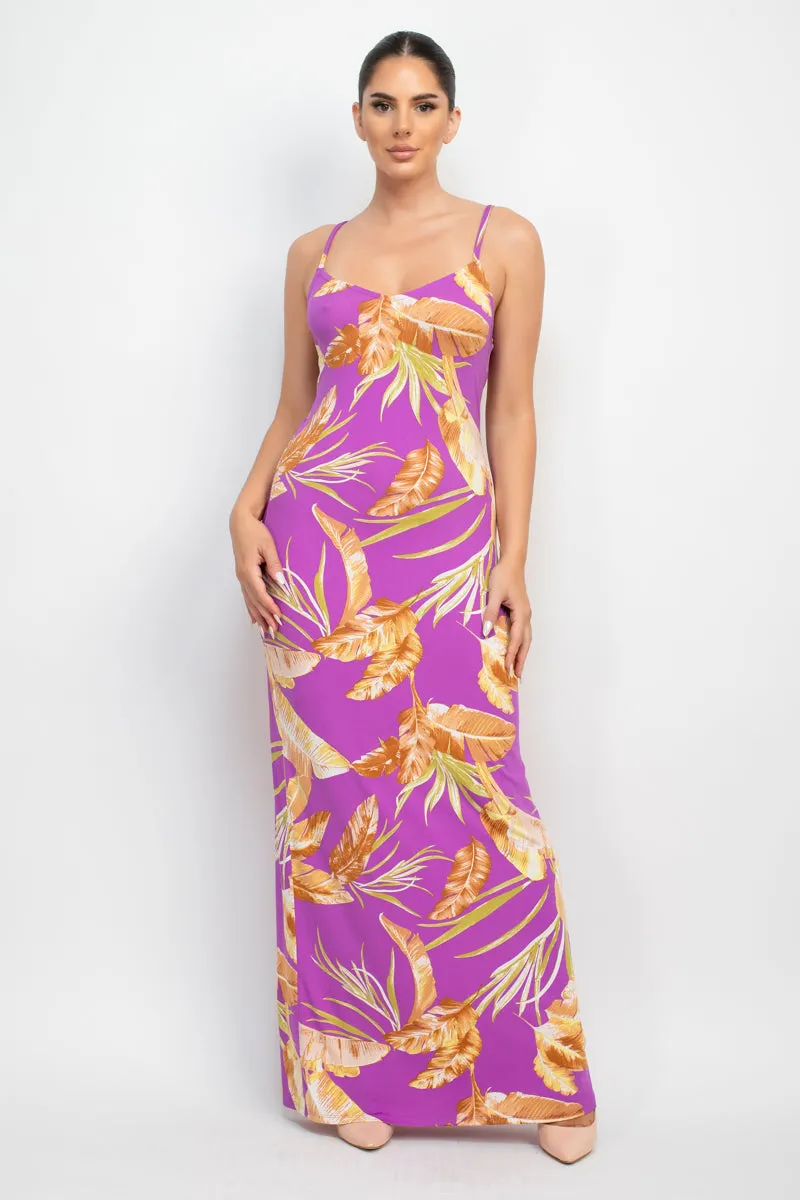 Scoop Tropical Print Maxi Dress - 6 colors