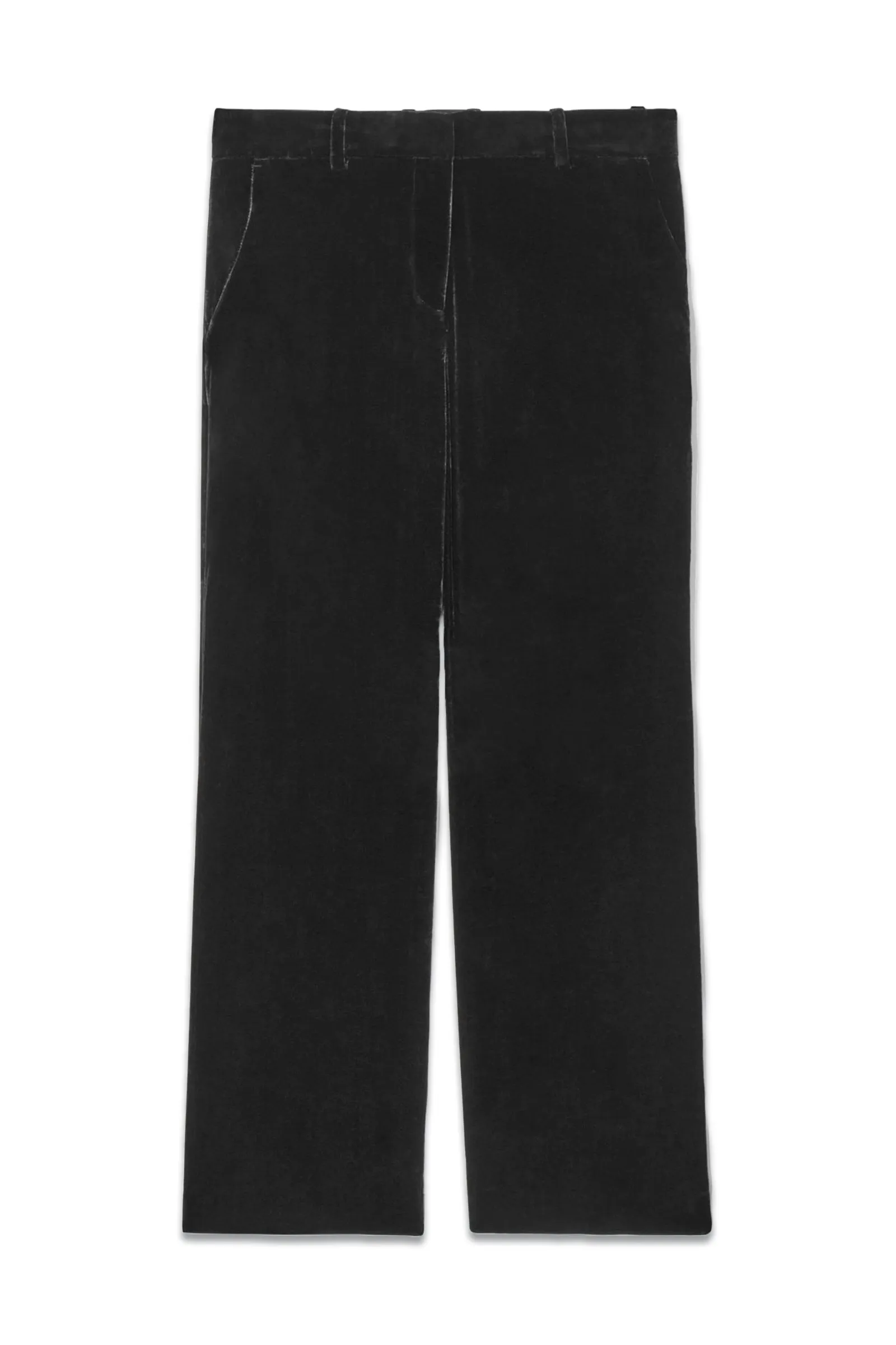 Silk-blend Velvet Straight-leg Trousers