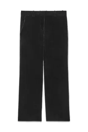 Silk-blend Velvet Straight-leg Trousers