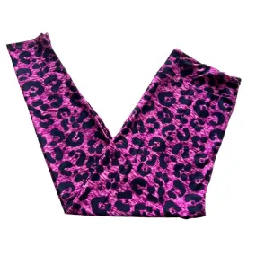 Single Print - Leggings: Purple Black Heather Cheetah