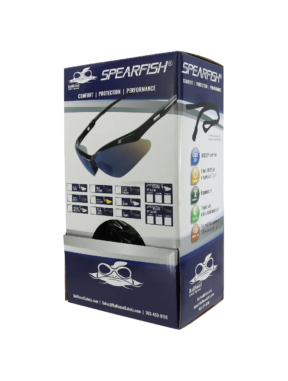 Spearfish® Brown Anti-Fog Lens, Camouflage Frame Safety Glasses - BH22108AF