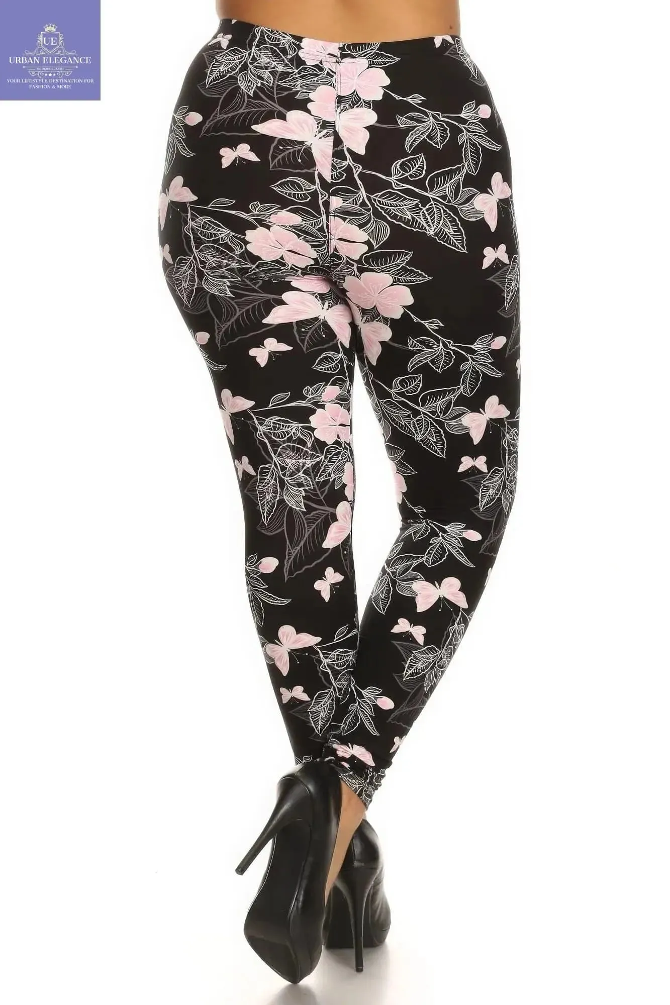 Super Soft Butterfly Print Plus Size Leggings