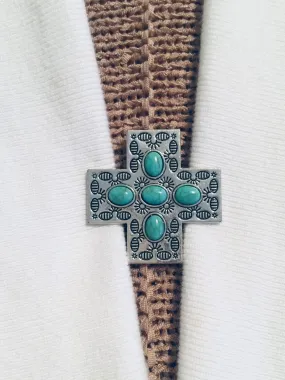 Sweater Clips Celtic Turquoise Cross Sweater Clip Cardigan Clasp Sweater Guard Art Deco Southwestern Gift Gifts for Her by Fabulici