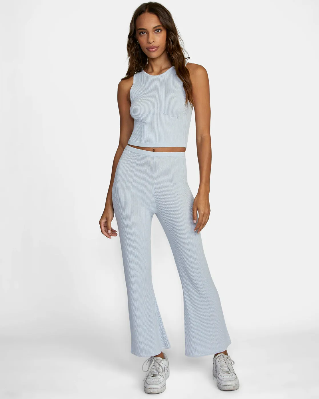 Swerve Cropped Tank Top - Halogen Blue