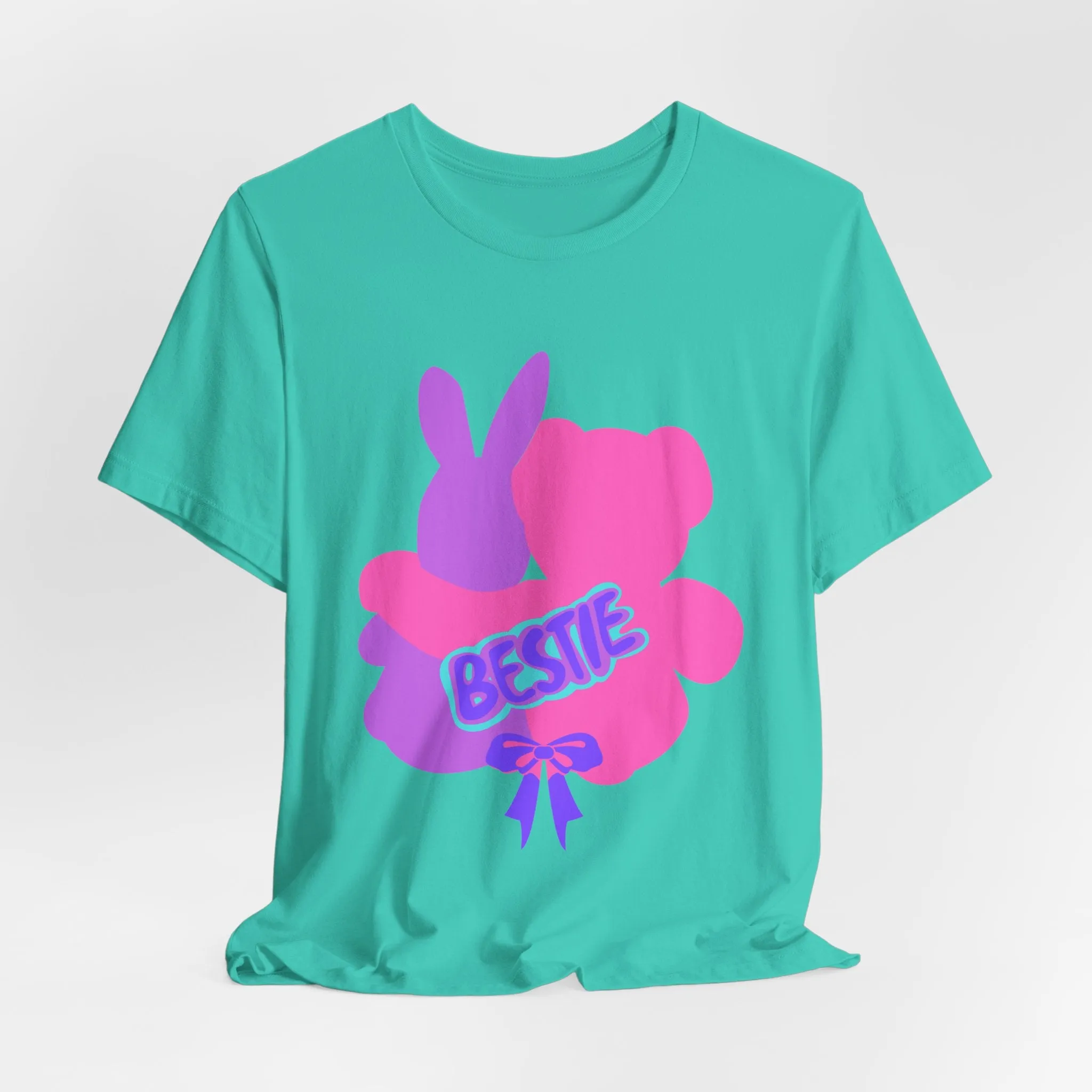 Teddy Bear Bestie T-Shirt, Friend Graphic Tee, BFF Unisex Jersey Shirt, Best Friend Gift, Friendship Top