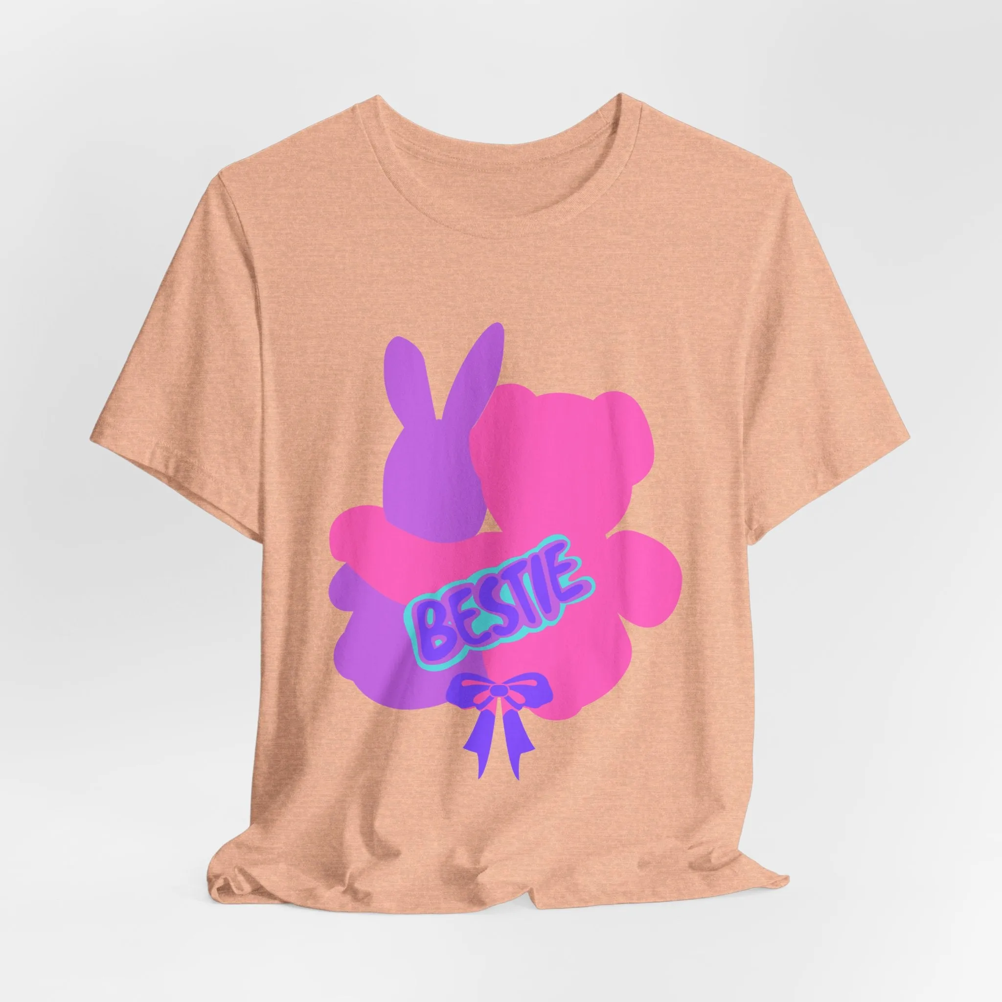 Teddy Bear Bestie T-Shirt, Friend Graphic Tee, BFF Unisex Jersey Shirt, Best Friend Gift, Friendship Top