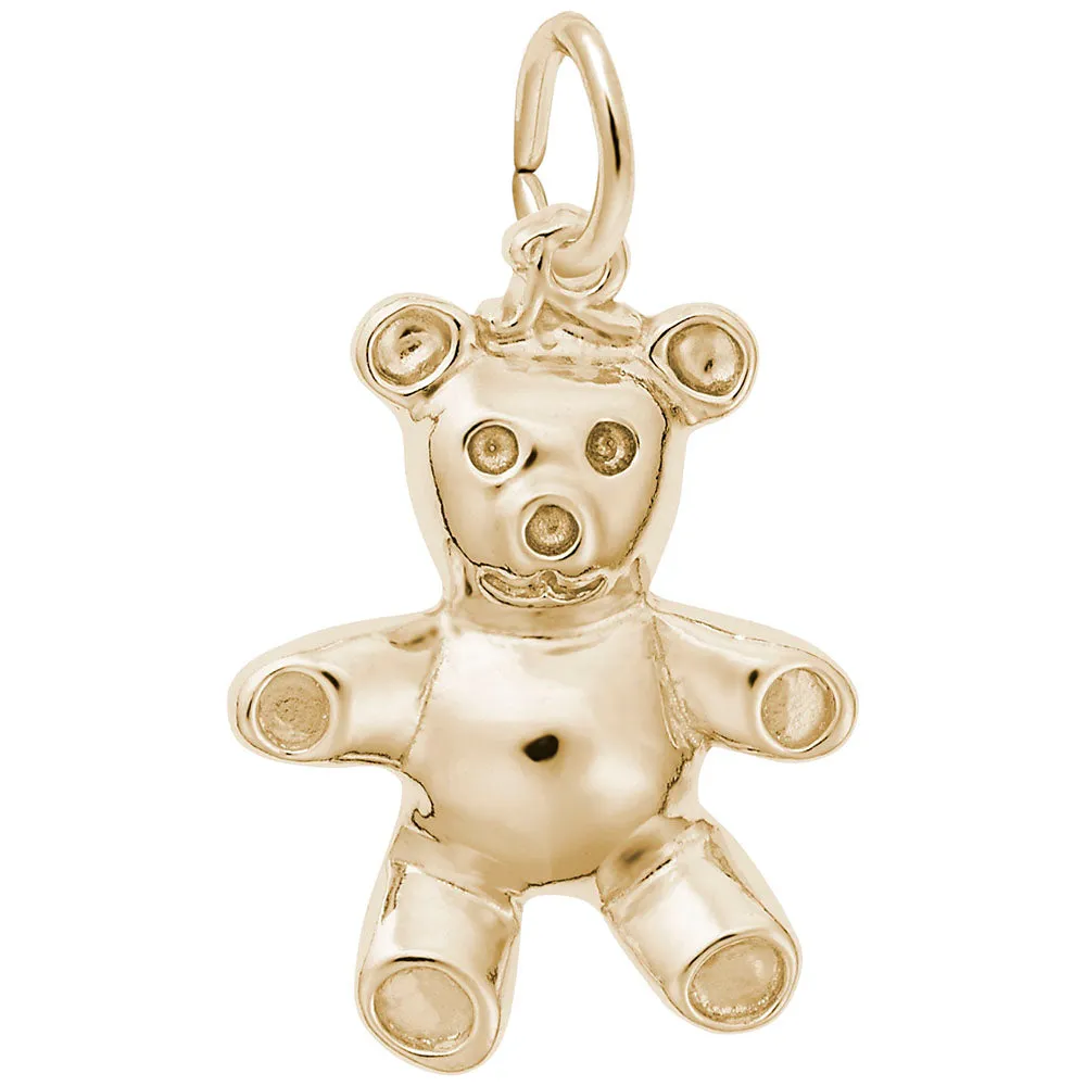 Teddy Bear Charm In Yellow Gold