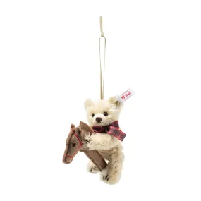 Teddy Bear on Hobby Horse Ornament