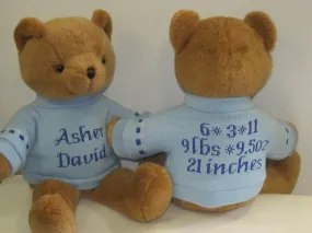 Teddy bear with personalized sweater