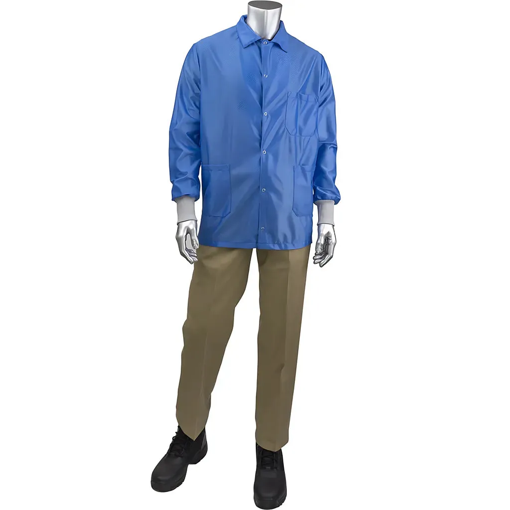 Uniform Technology BR49AC-44RB-3XL StatStar Short ESD Labcoat - ESD Knit Cuff