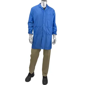 Uniform Technology BR51C-44RB-2XL StatStar Long ESD Labcoat - ESD Knit Cuff