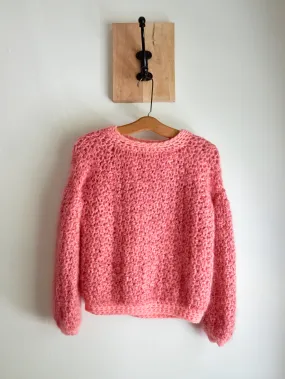 Vinage Handknit Pink Mohair Sweater