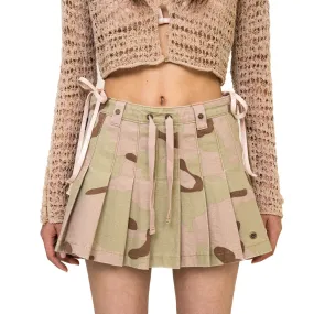 WildWorld Desert Camouflage Pleated Mini Skirt