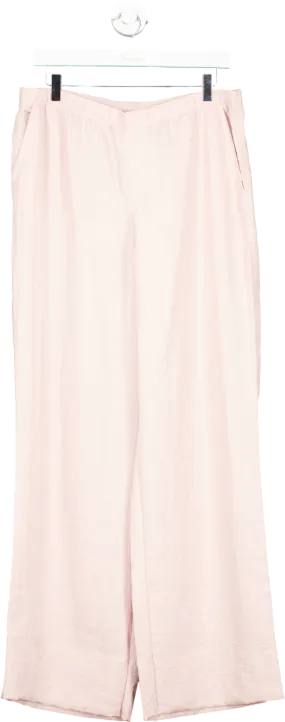 Zara Pink Wide Leg Trousers UK L