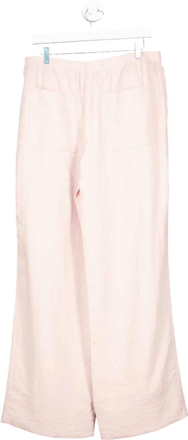 Zara Pink Wide Leg Trousers UK L