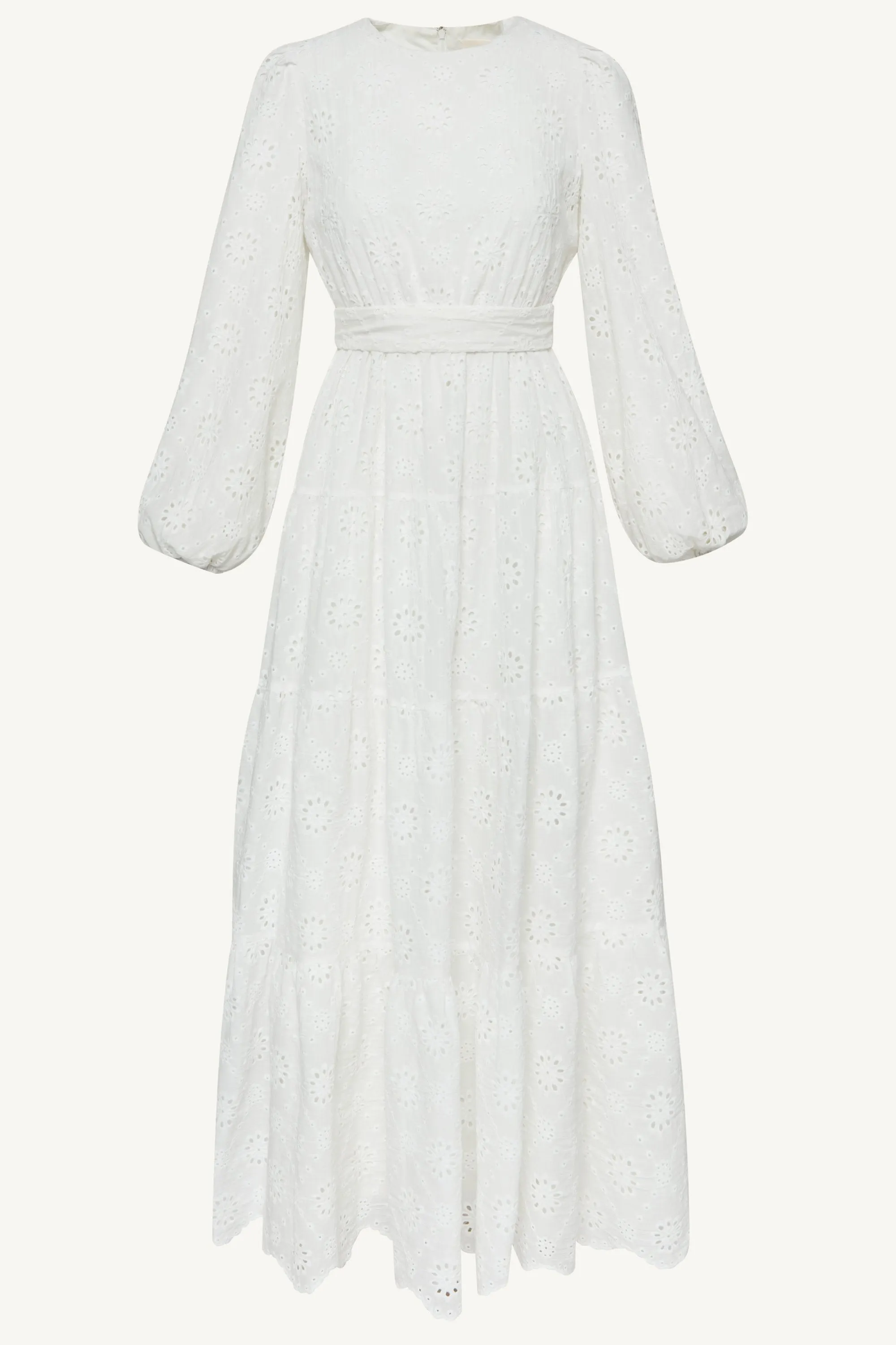 Zaynab White Eyelet Maxi Dress