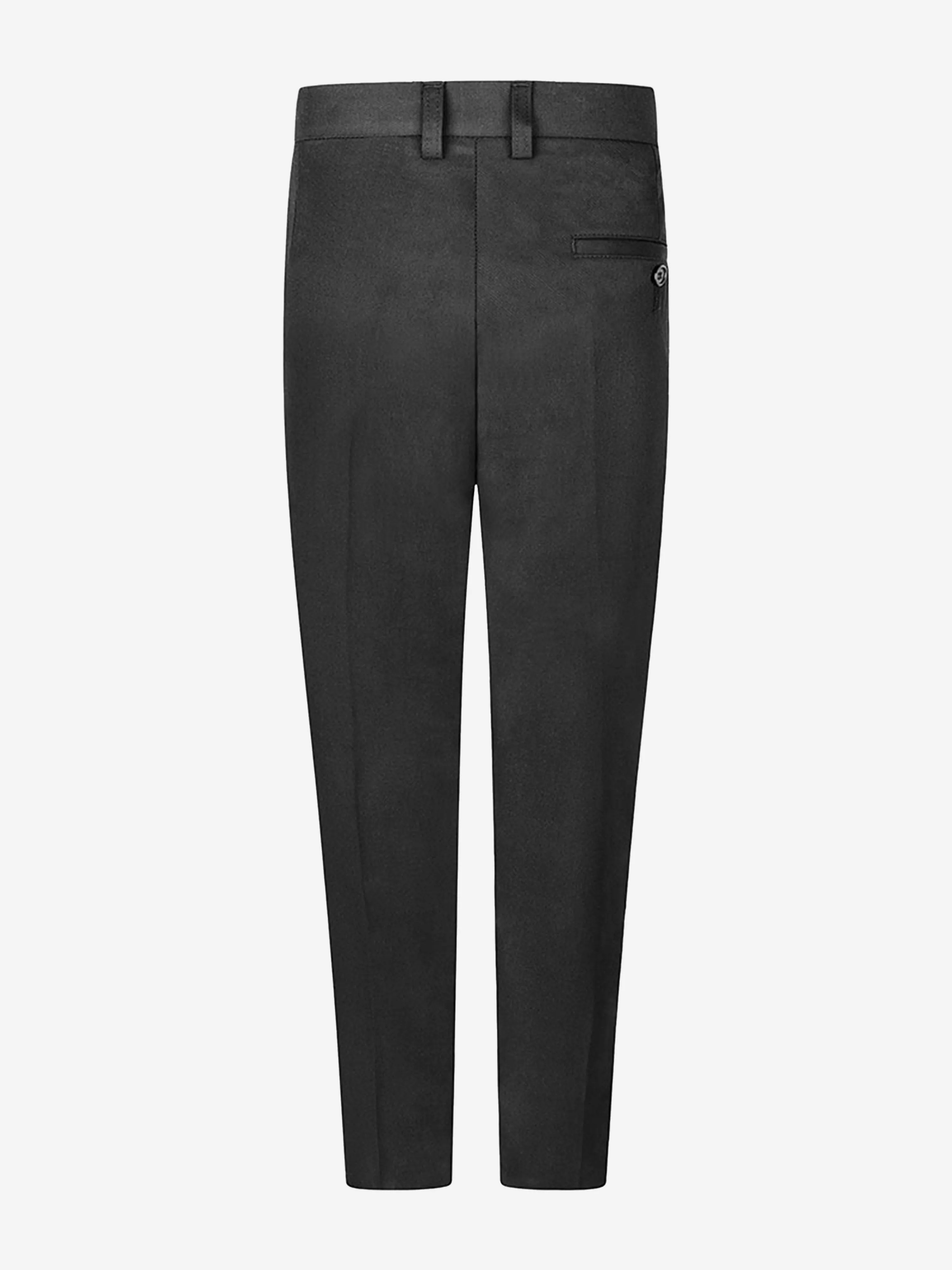 Zeco Boys School Slim Fit Regular Leg Trousers in Grey